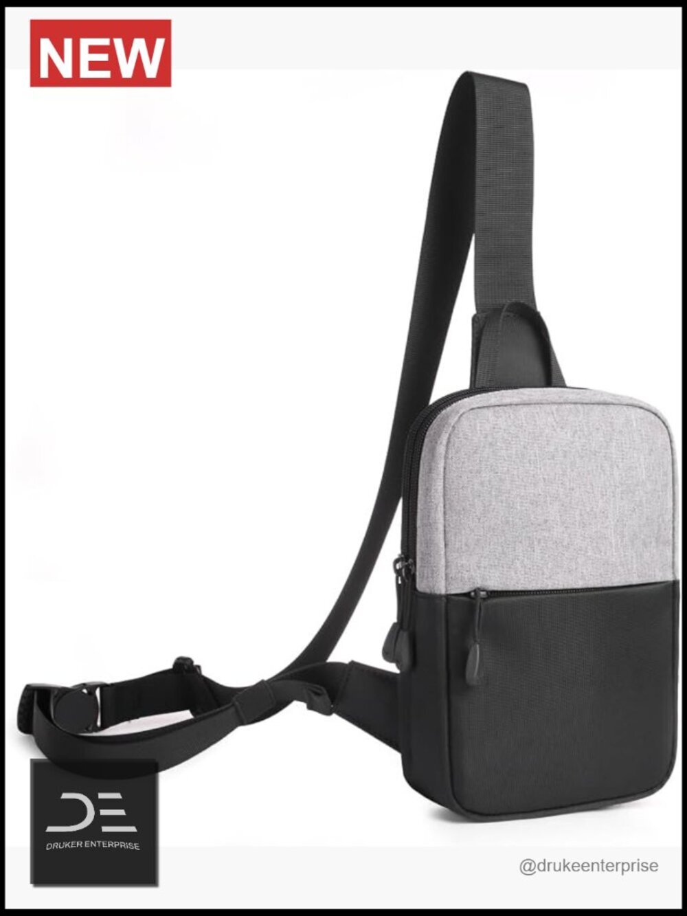 Mini Chest Bag Sling Pack Dual Pocket Fanny Pack Running Phone Holder